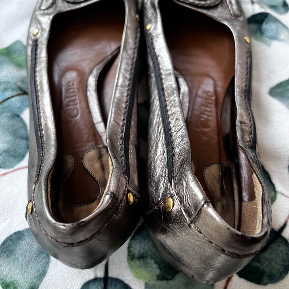 Chloé flats, metallic. - Picture 8 of 11